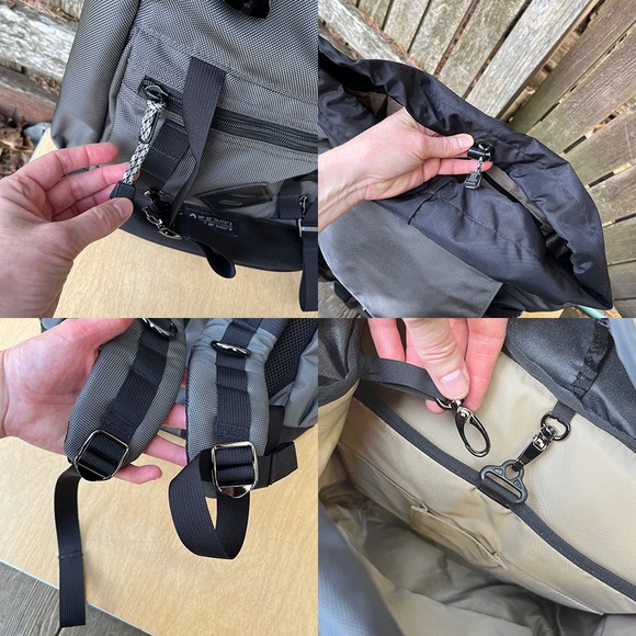 Gobi Getaway Gray & Black Unisex Backpack NWOT - Picture 12 of 16